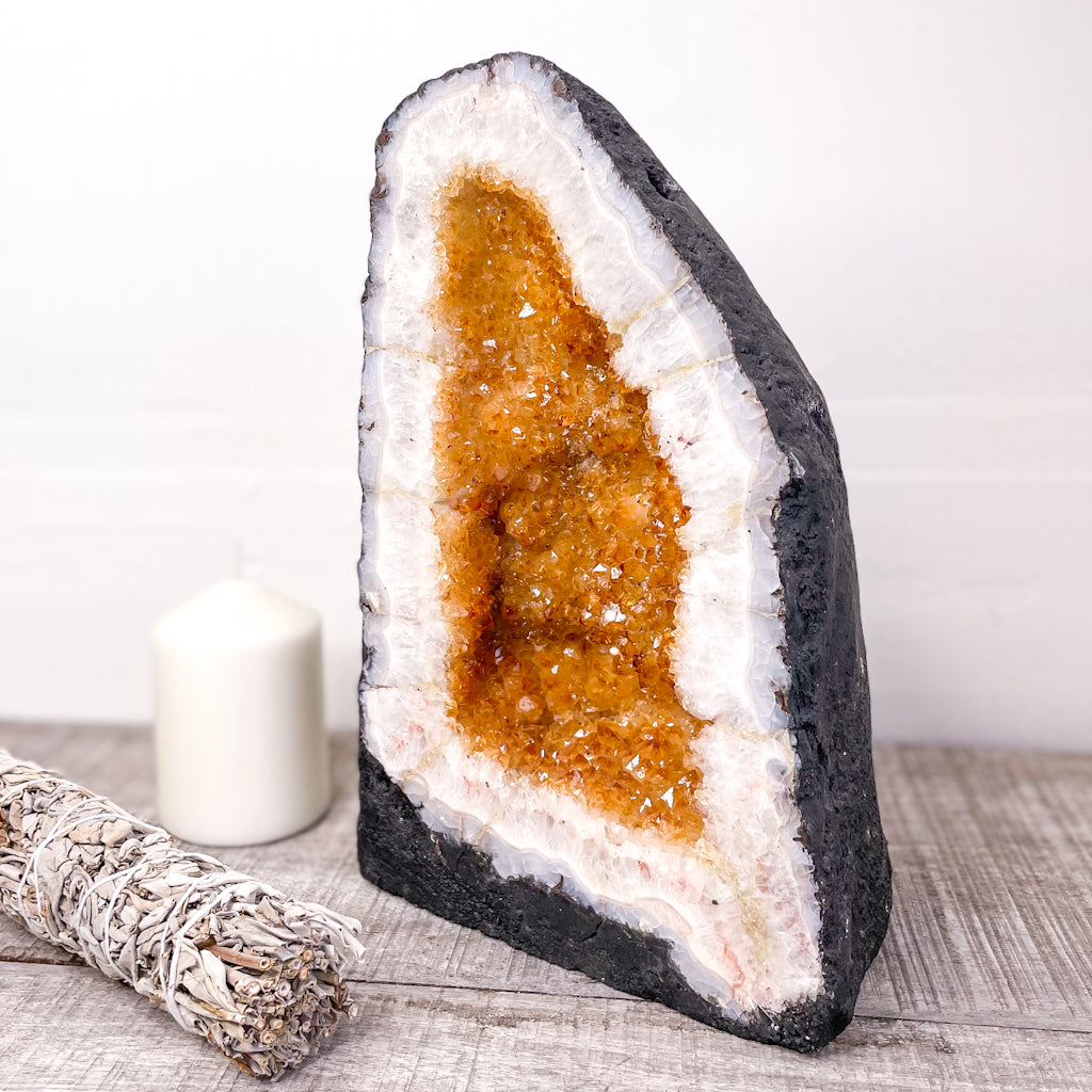 Citrine cathedral cave geode crystal A grade XL 7.8kg