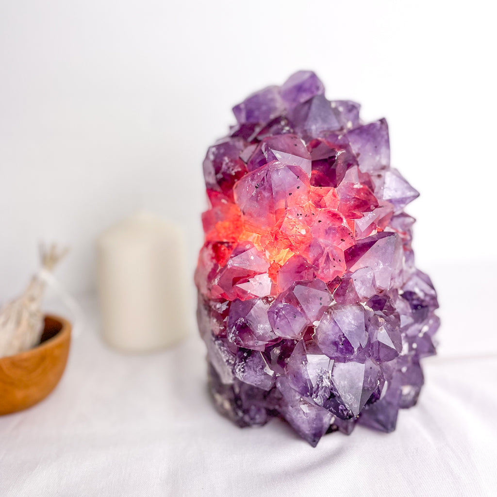 Amethyst crystal cluster lamp 3kg XL