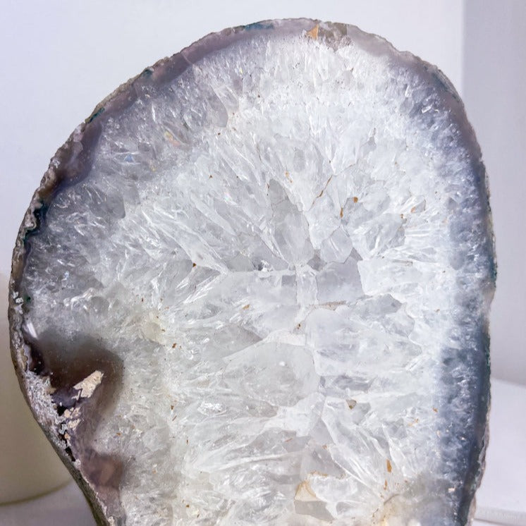 Clear quartz crystal geode lamp 2.6kg