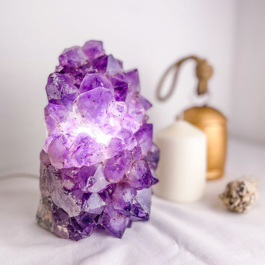 Amethyst crystal cluster lamp 3kg XL