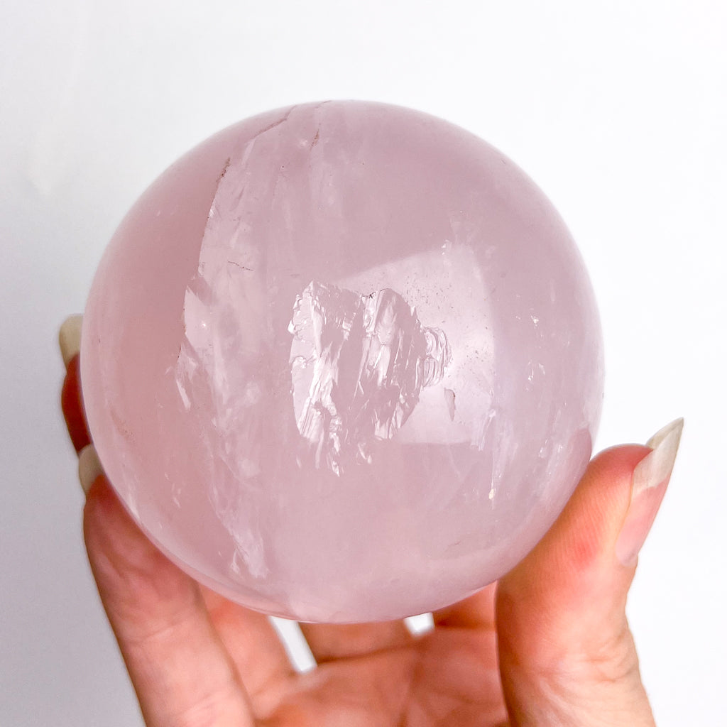 Rose Quartz gemstone sphere 470g