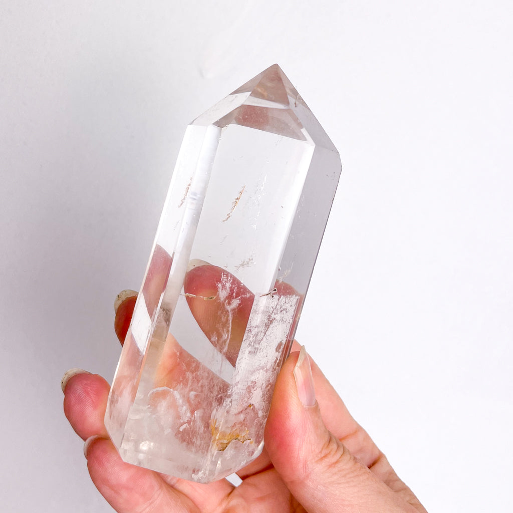 Clear quartz crystal point generator tower 240g