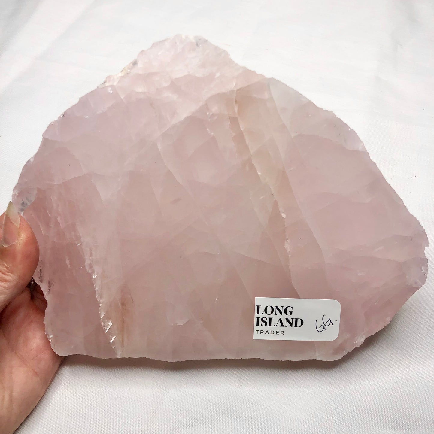 Rose quartz crystal polished slab A grade