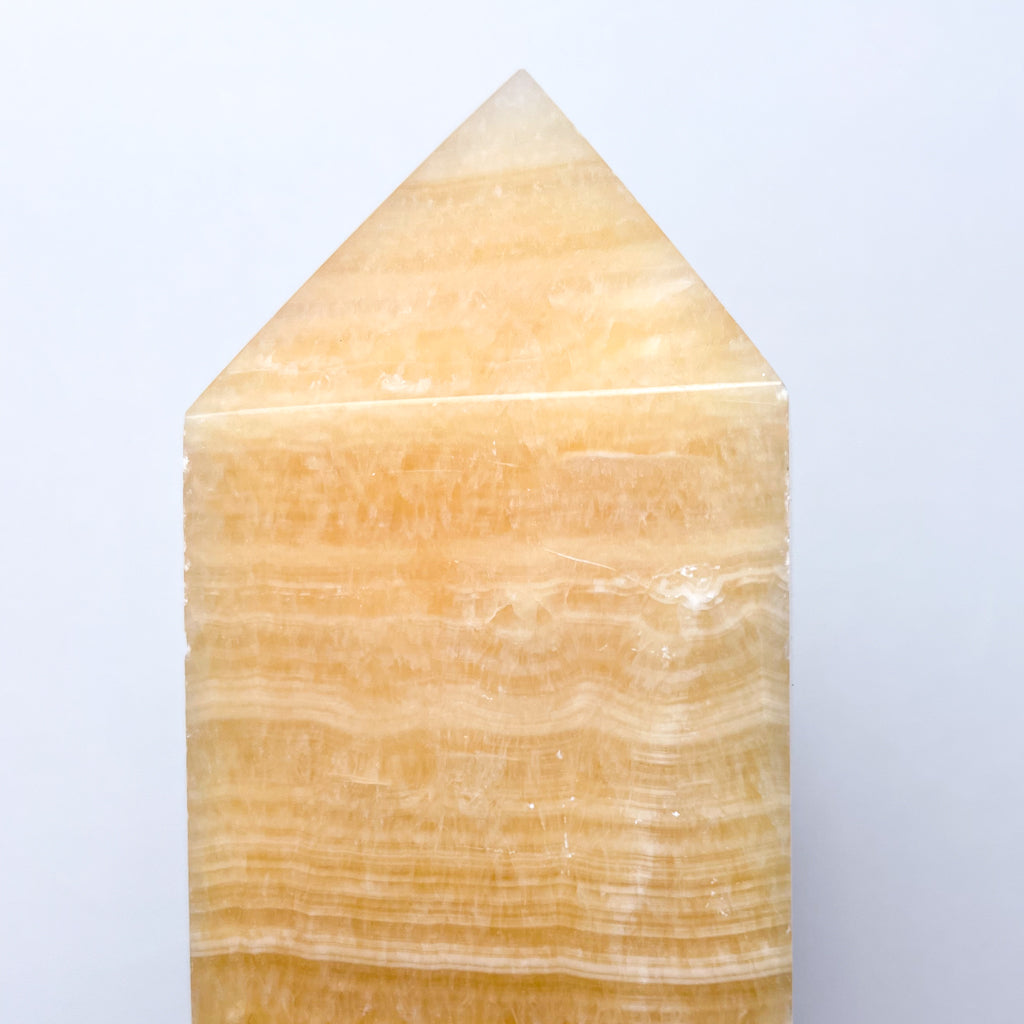 Orange calcite crystal pillar tower 900g XL