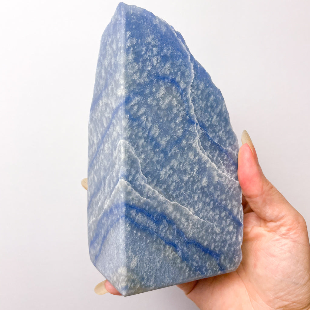 Blue aventurine crystal polished bookends 1.85kg