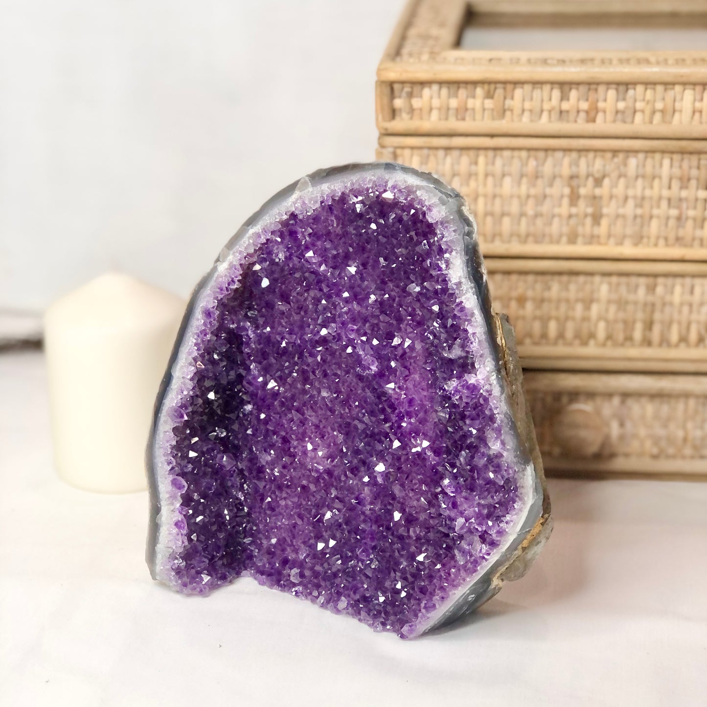 Amethyst A grade crystal geode from Uruguay L