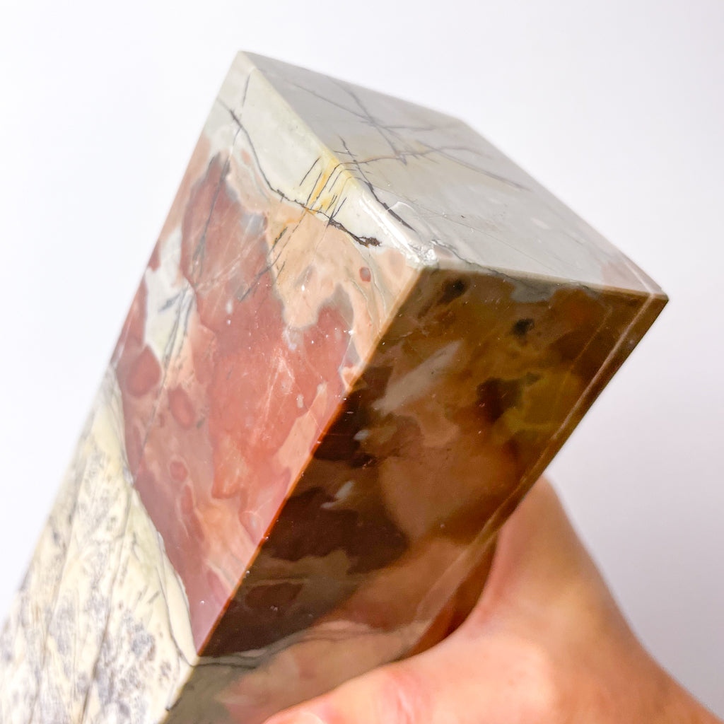Picture jasper crystal block pillar XL