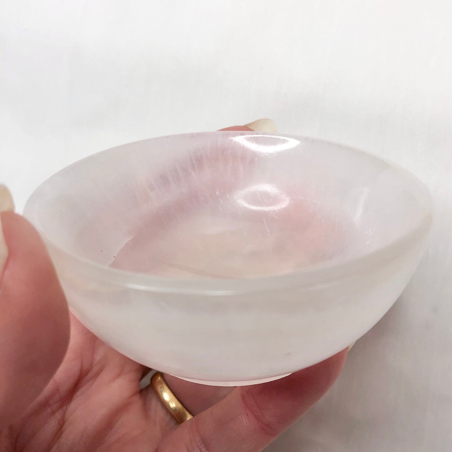 Calcite mangano crystal bowl