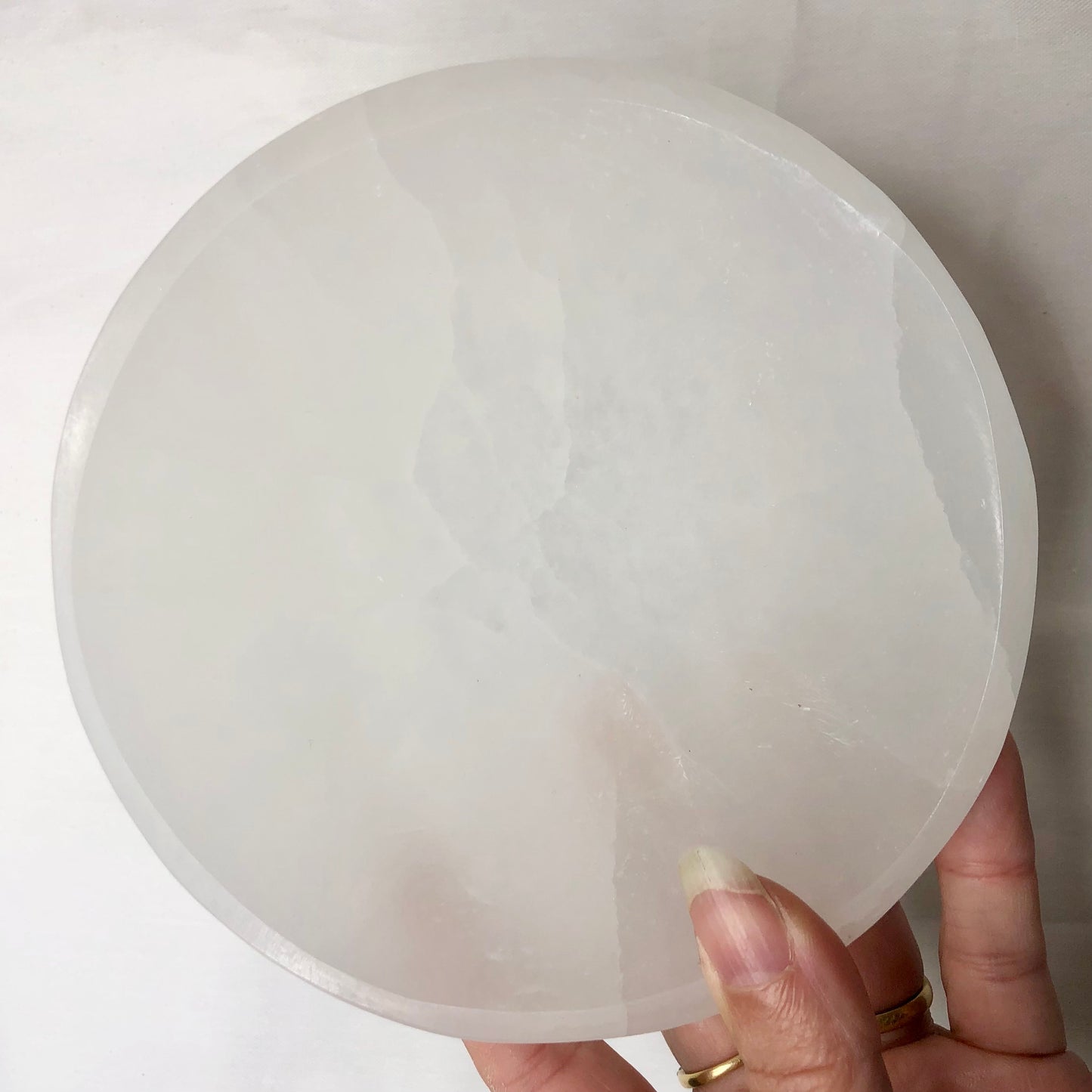 Selenite crystal charging bowl XL