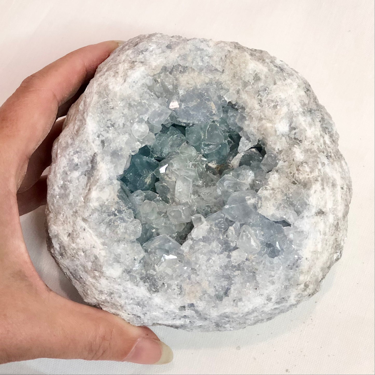 Celestite geode cluster crystal cave XL