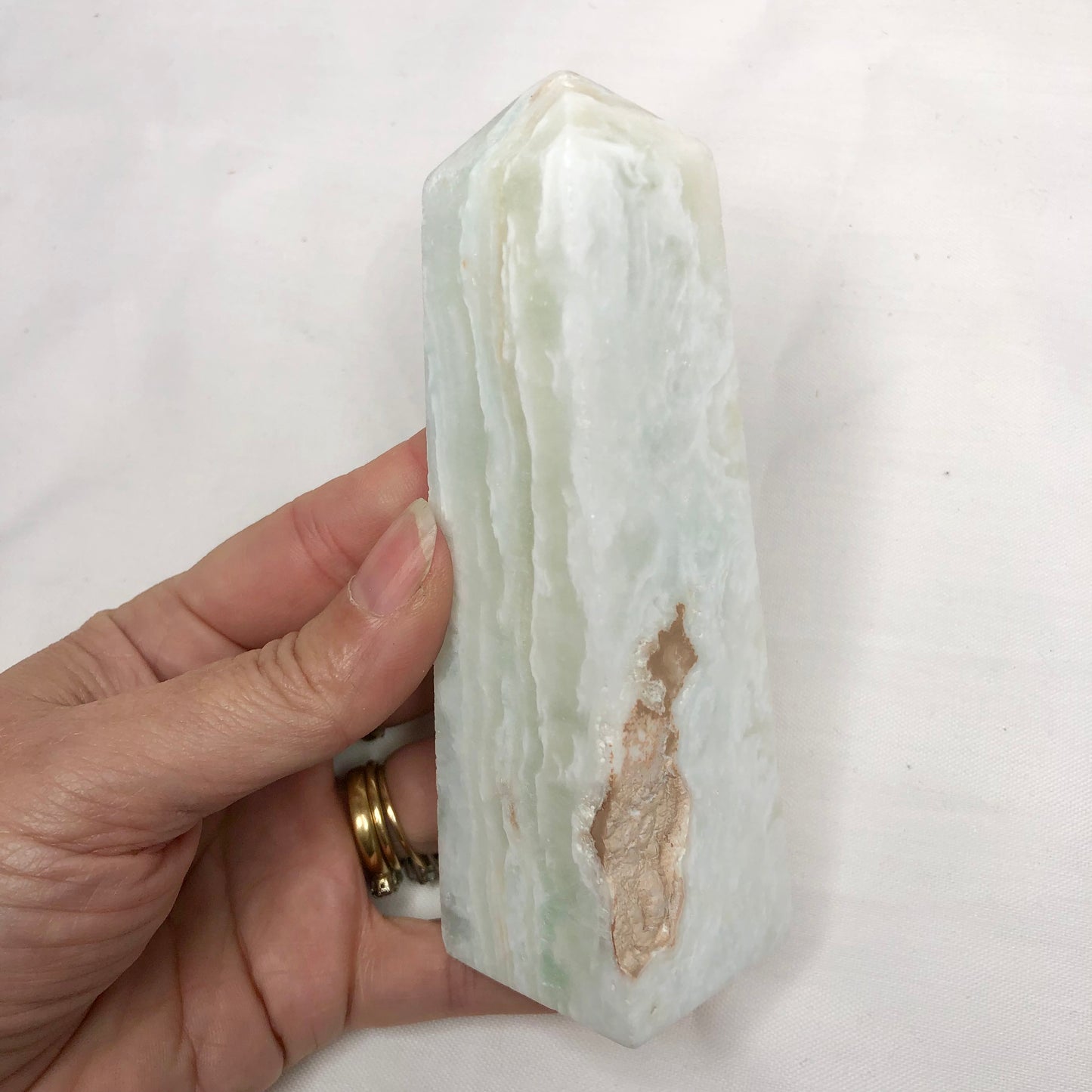 Caribbean Calcite crystal tower light L