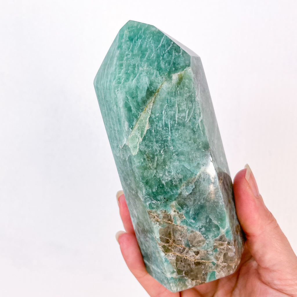 Amazonite crystal point generator tower 500g L