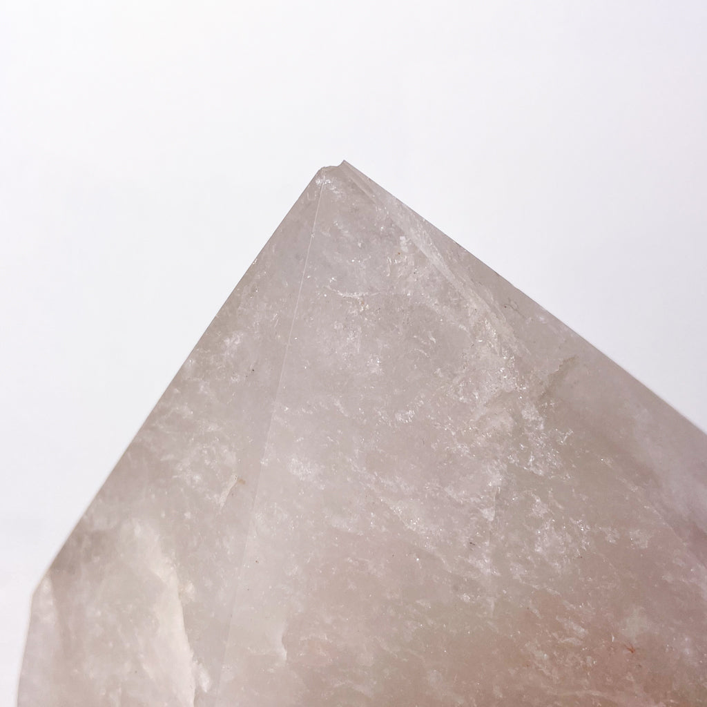 Smoky clear quartz + rainbow inclusions crystal lamp raw + polished generator tower 2kg