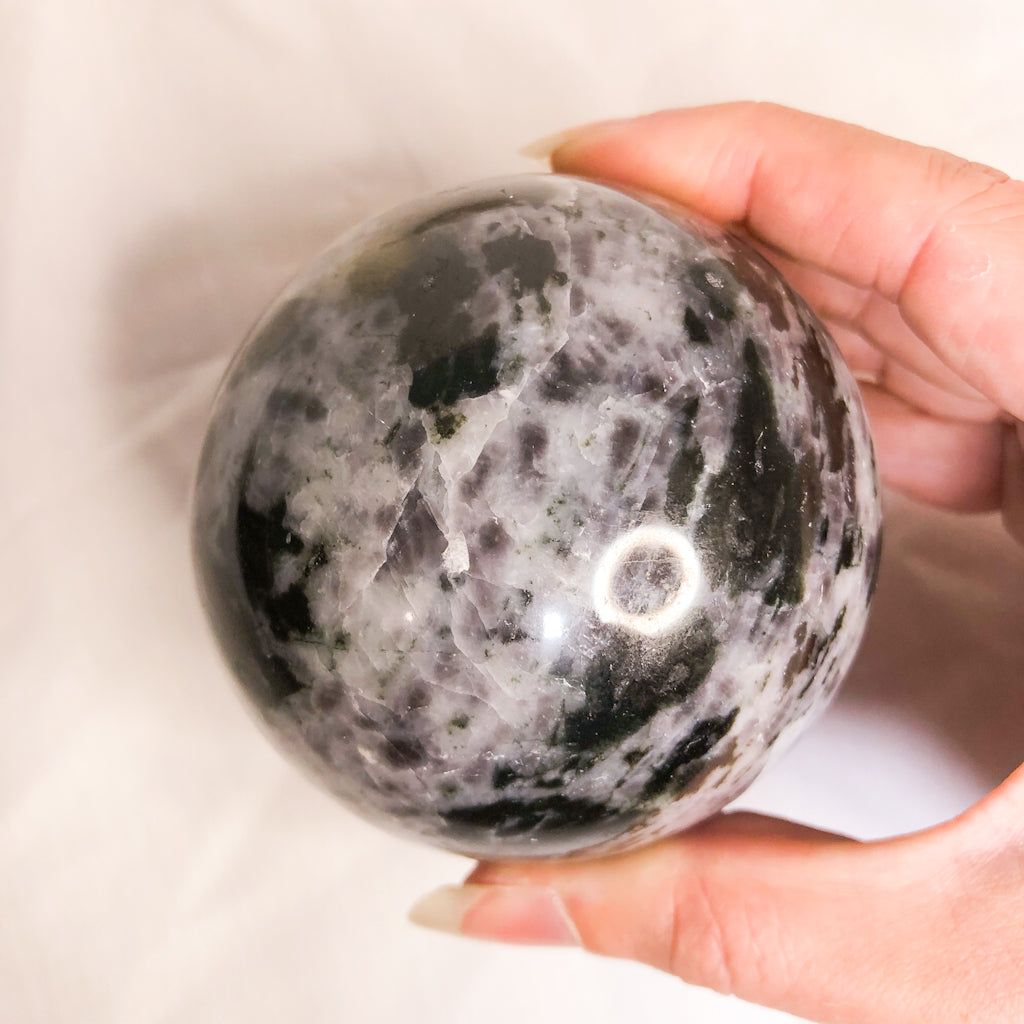 Indigo Gabbro crystal sphere L