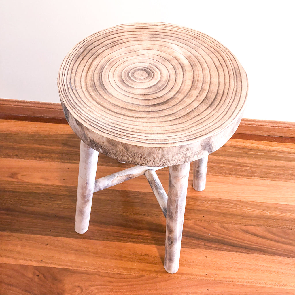 Kiri handcrafted wood milking stool