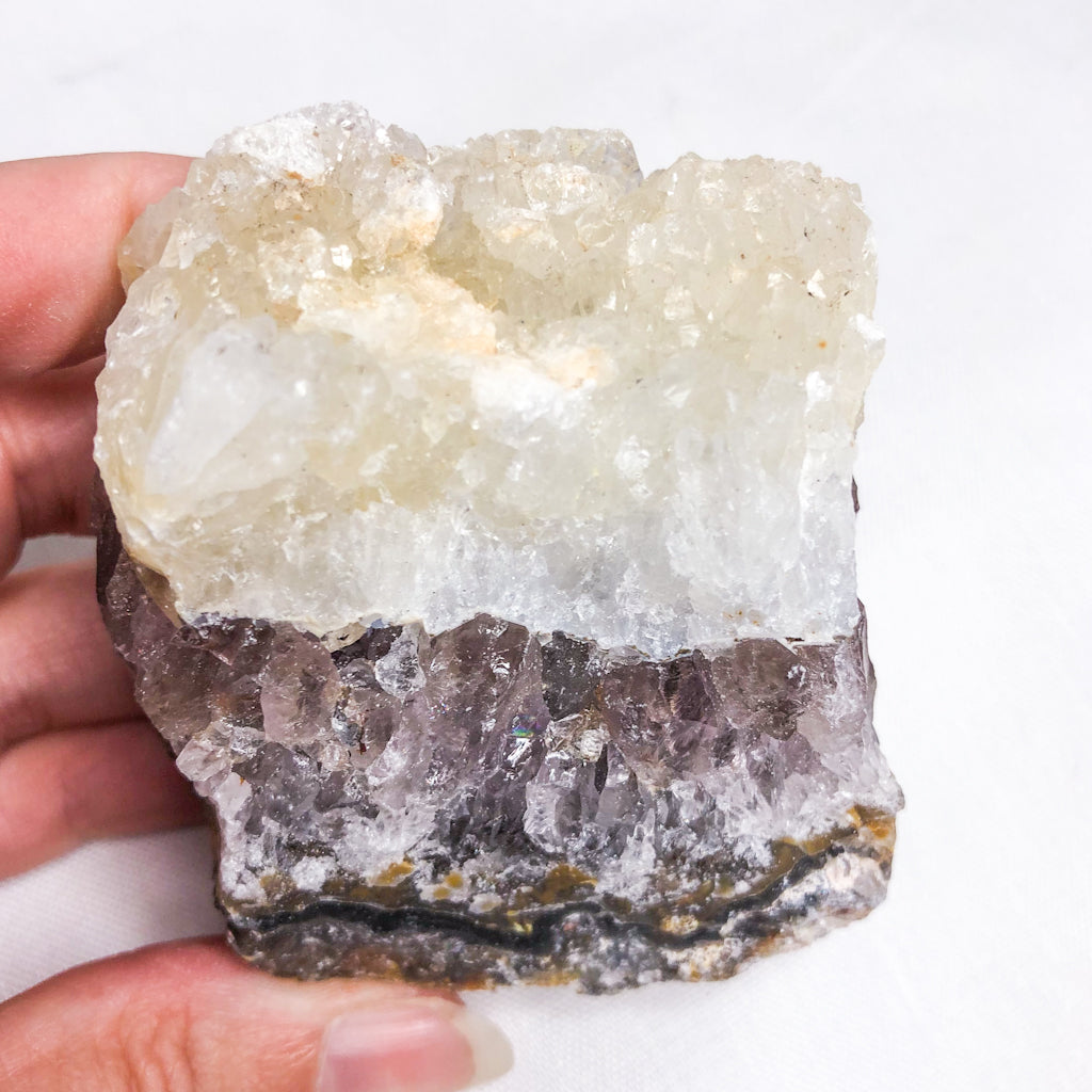 Golden healer + smoky quartz crystal