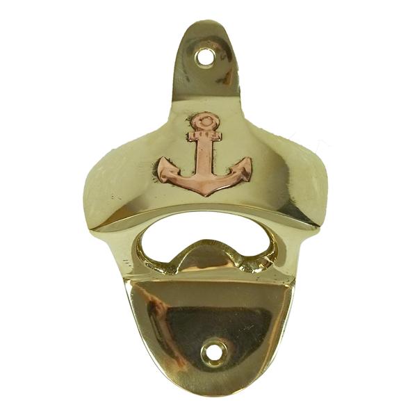 Anchor brass bottle opener wall hook