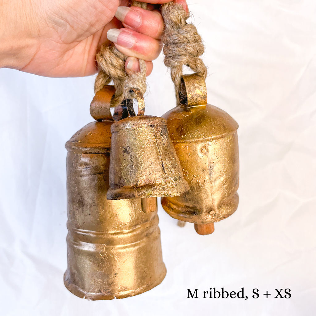 Cow bell in rusted brass (gold Christmas bell) Australia