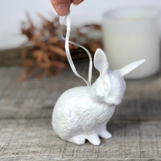 Rabbit ceramic ornament