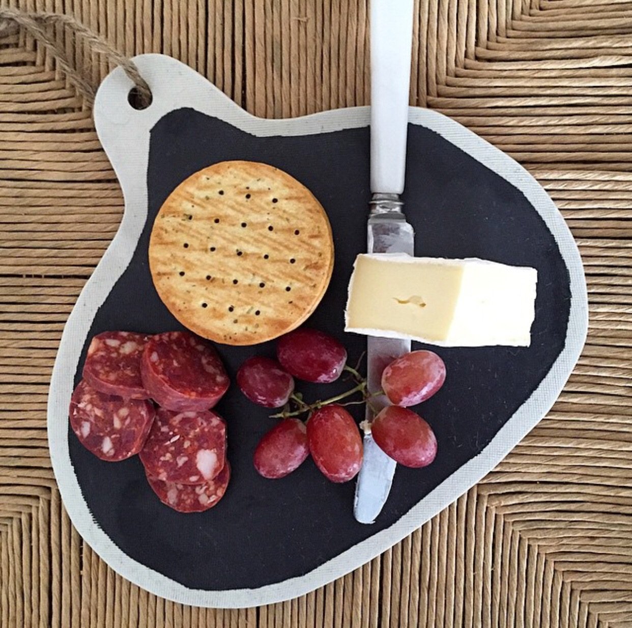 Handmade ceramic cheese tray
