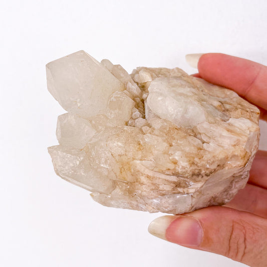 Clear quartz Cactus quartz crystal cluster 280g