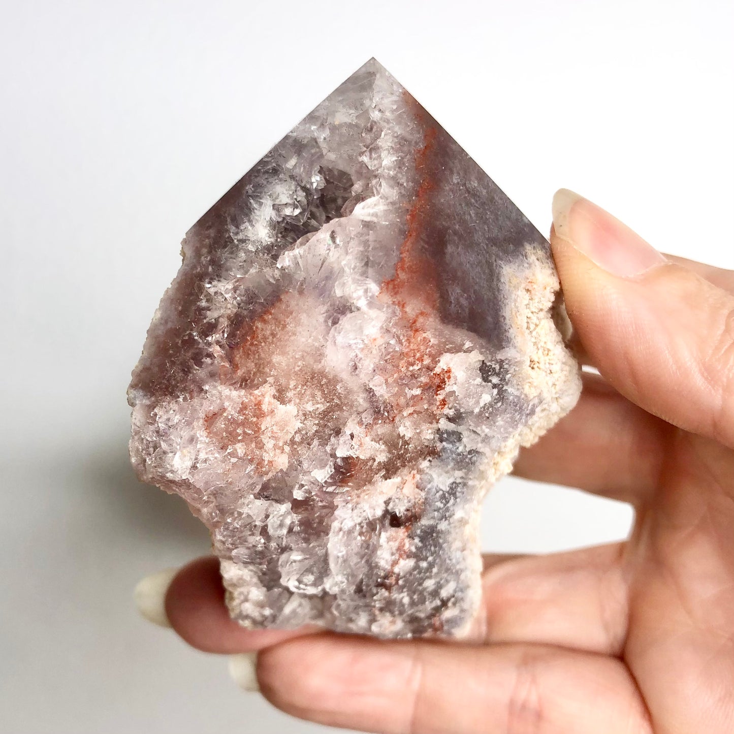 Pink Amethyst crystal druzy point