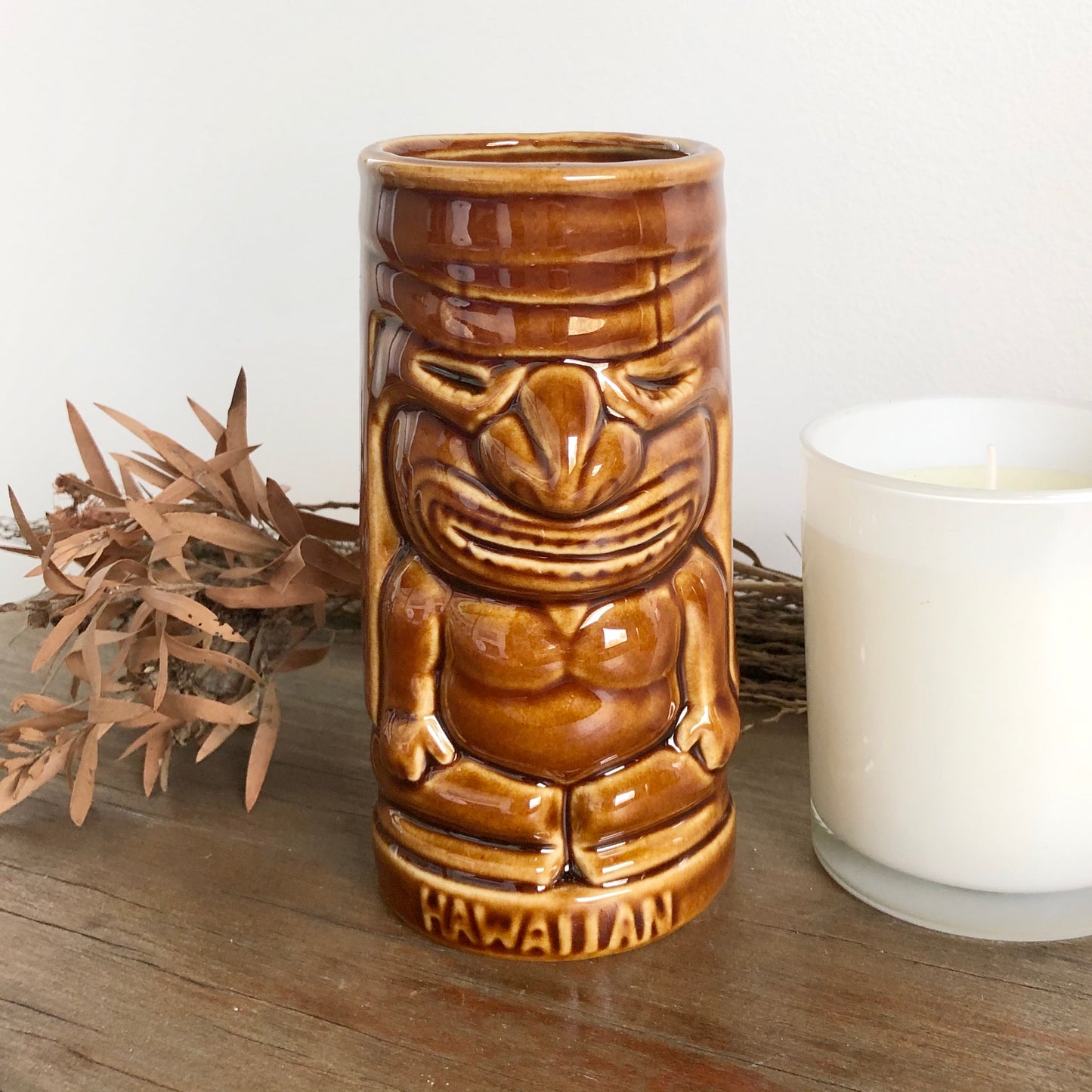 Hawaiian Maori Tiki cup vase