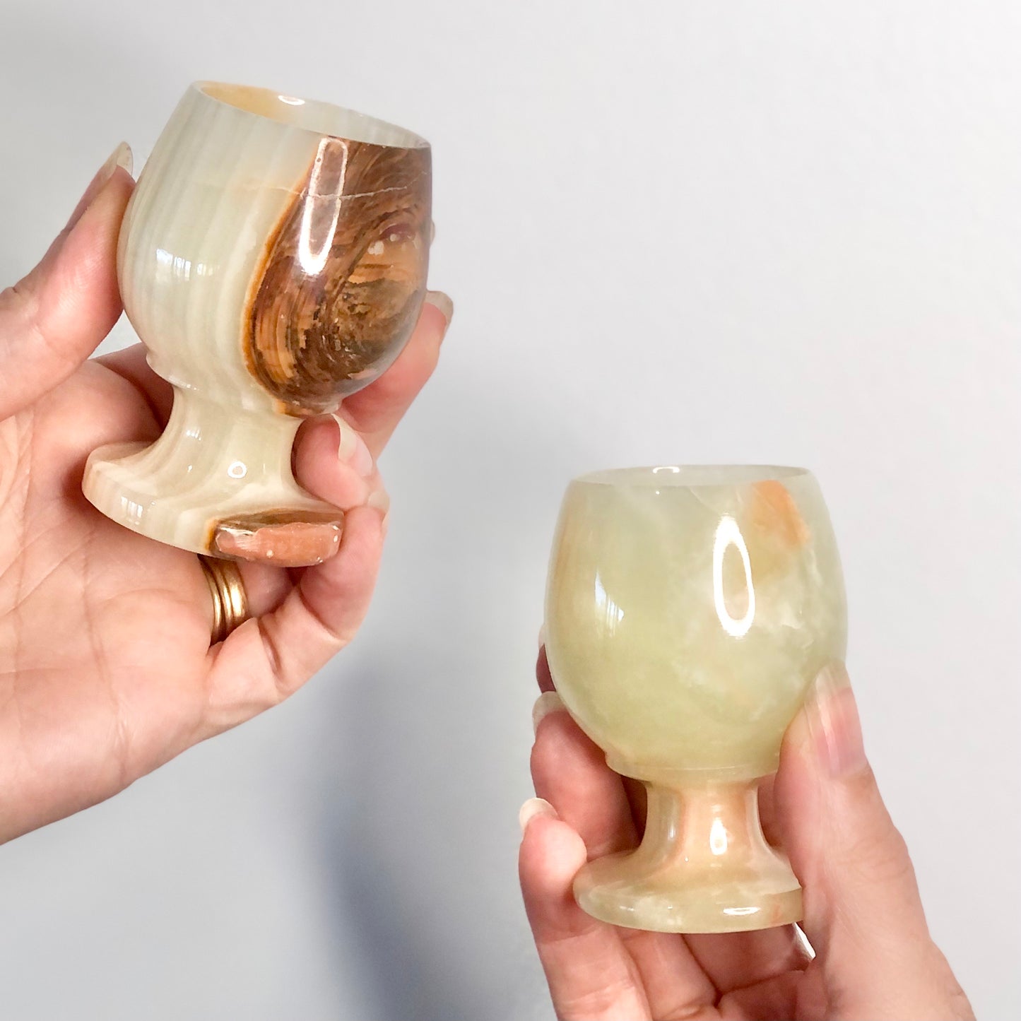 Onyx crystal chalice cup or shot glass