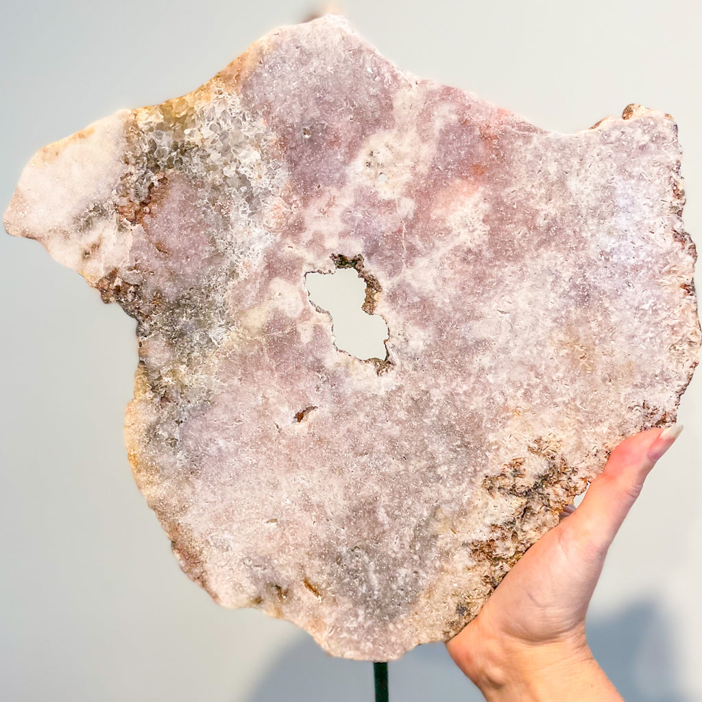 Pink Amethyst crystal on stand XL 3kg