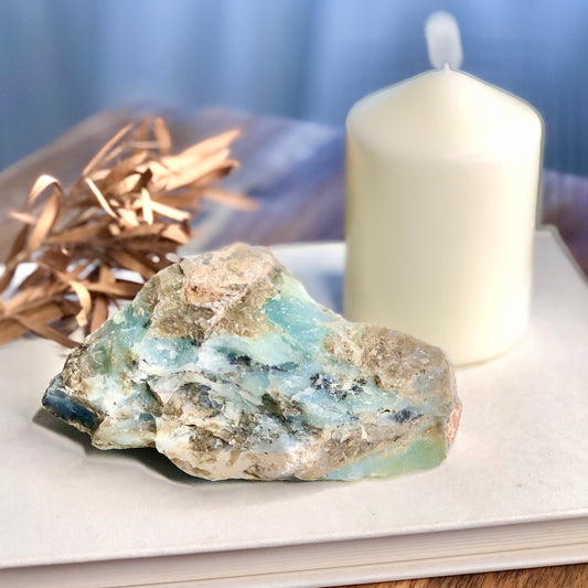 Peruvian raw opal crystal wedge