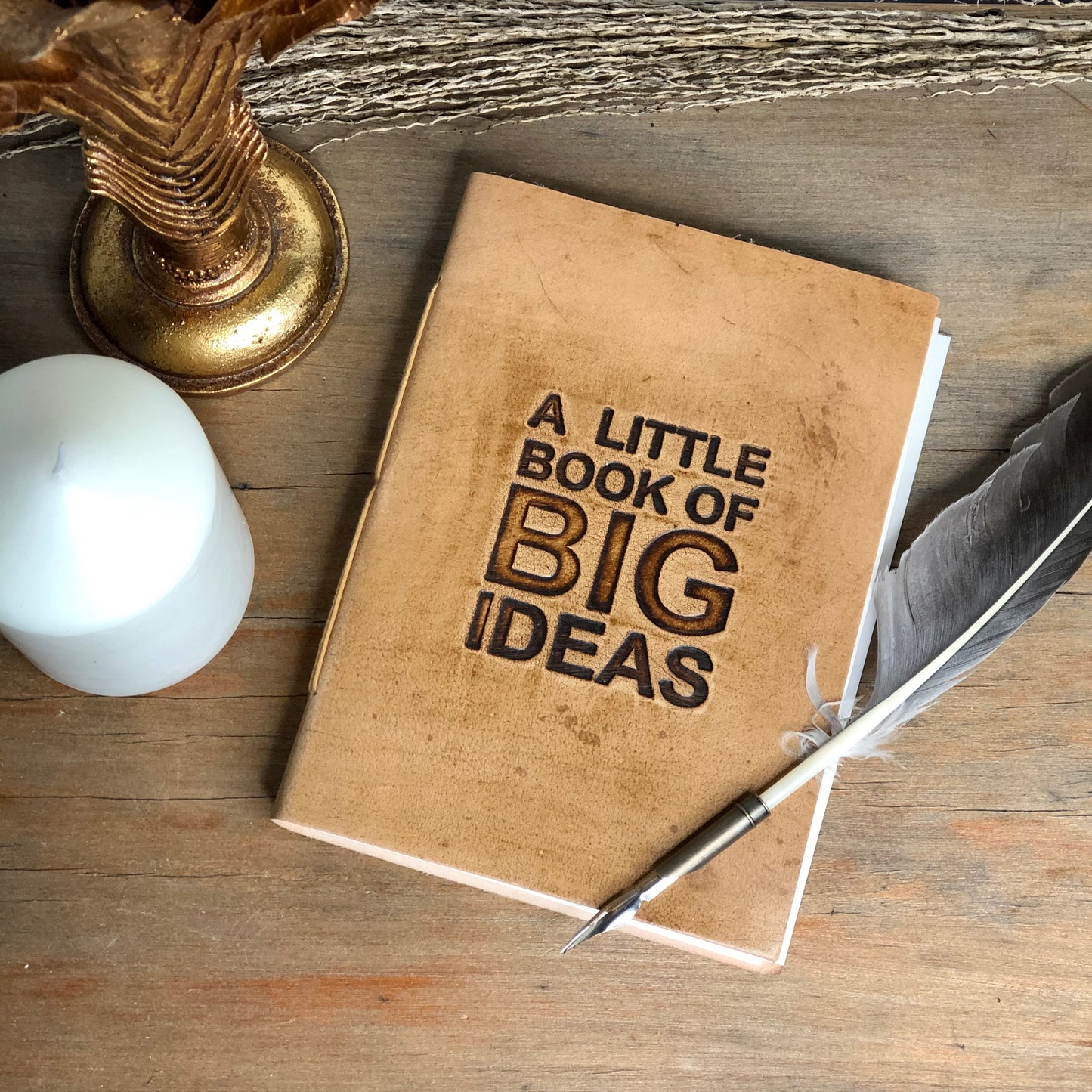 Leather big ideas journal