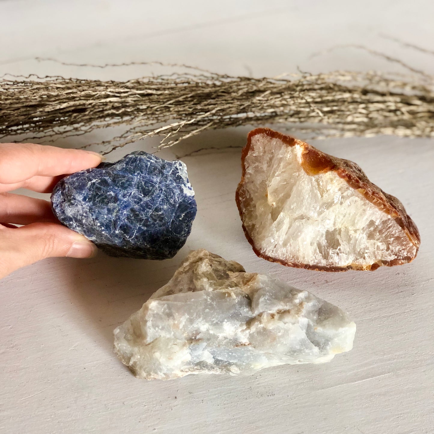 Crystal bundle - Balance + healing - Sodalite, Opal + Golden healer