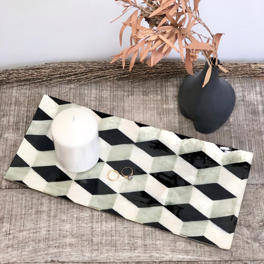 Capiz shell tray