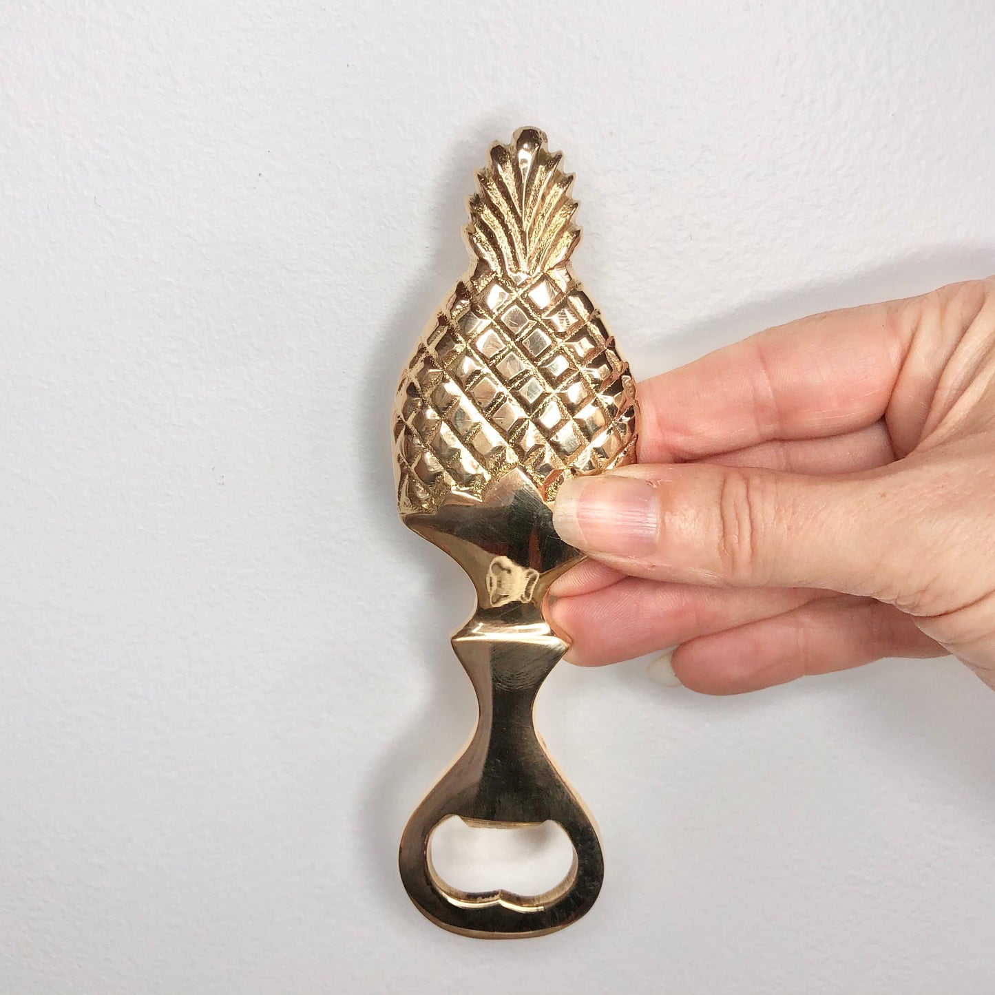 Pineapple brass bottle opener