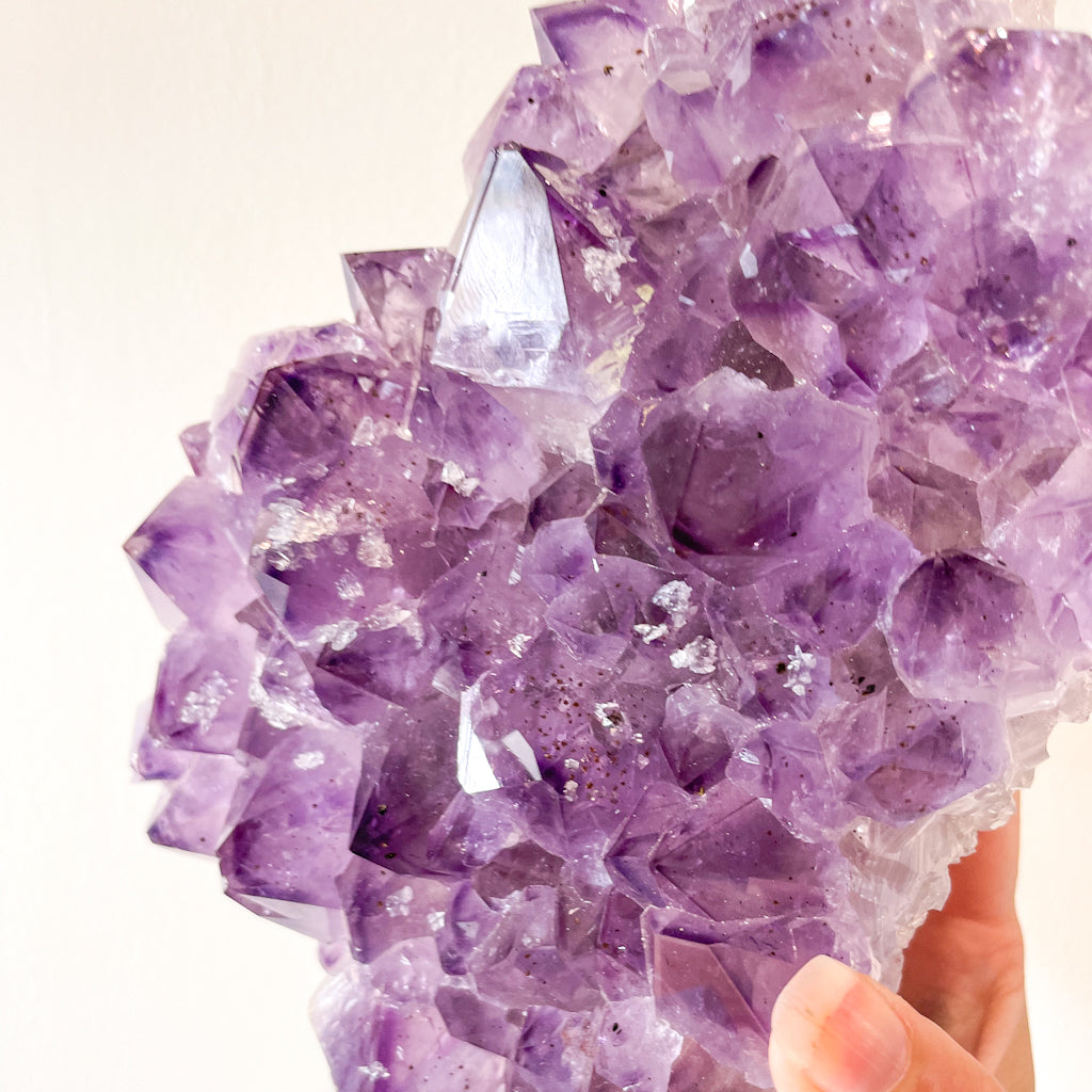 Amethyst + Calcite crystal cluster XL 2.4kg