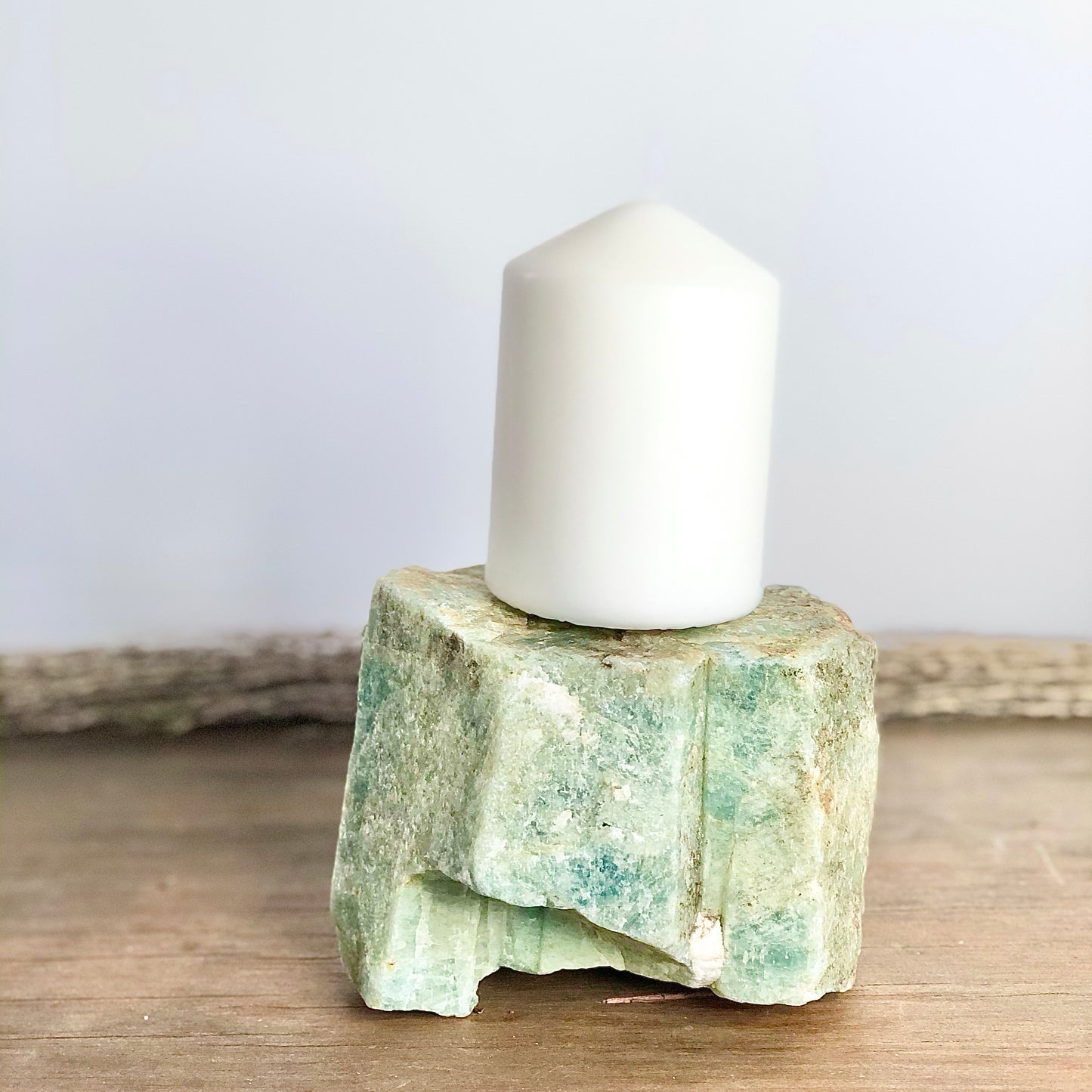 Aquamarine rough crystal stone bookend 1.98kg