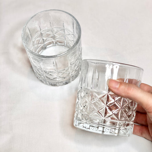 Whiskey / gin glass tumbler gift set