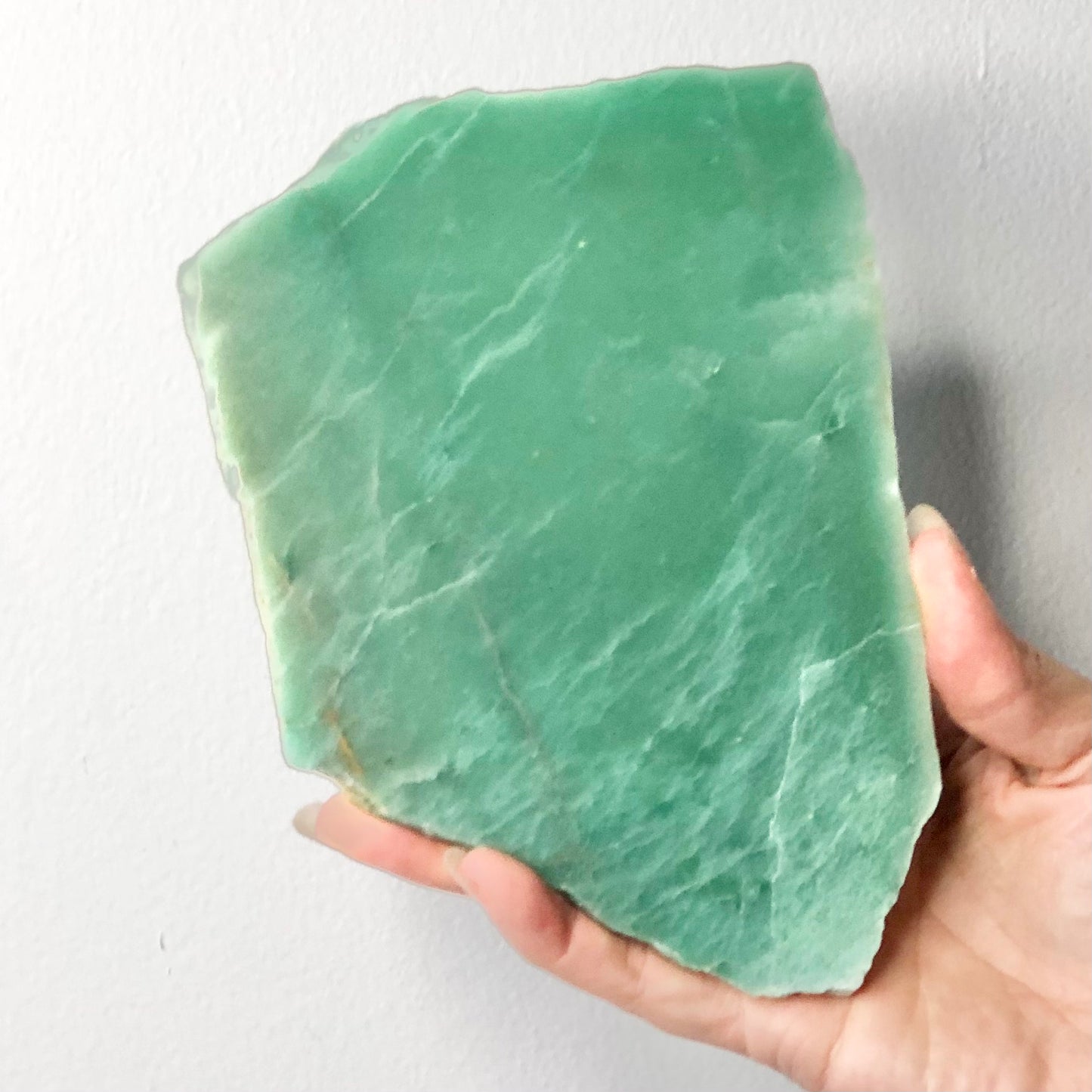 Green aventurine crystal A grade polished slab