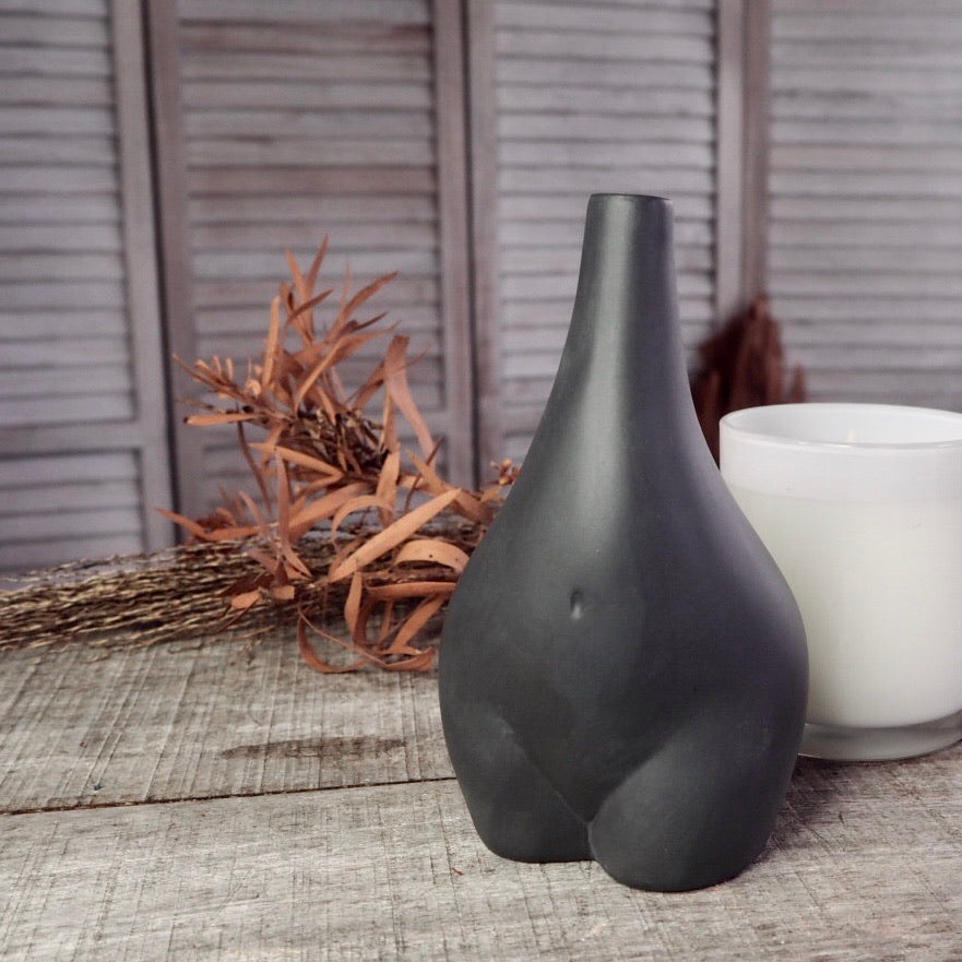 Goddess bud pottery vase