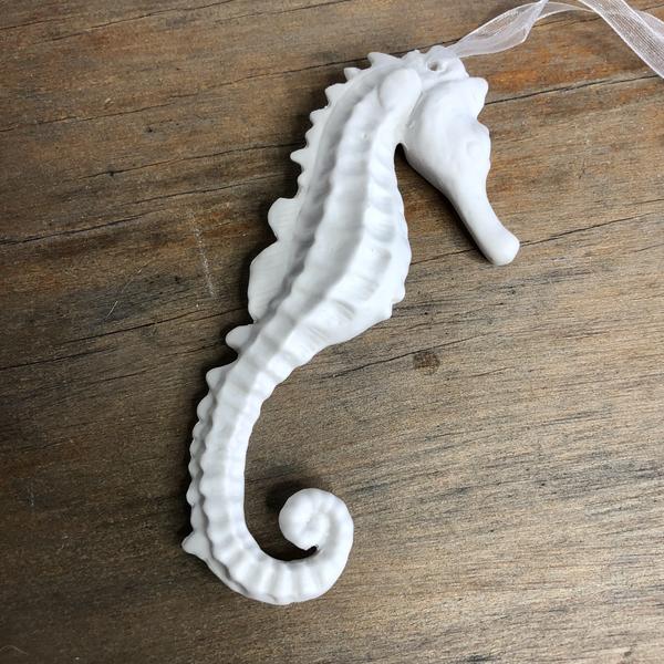Seahorse ceramic ornament