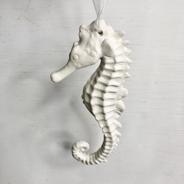 Seahorse ceramic ornament